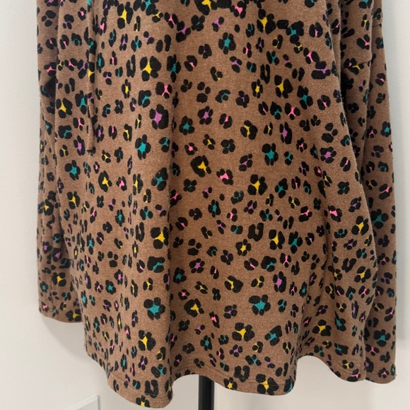 Sew In Love Neutral Leopard Print Hoodie. Sz XL - Picture 3 of 11